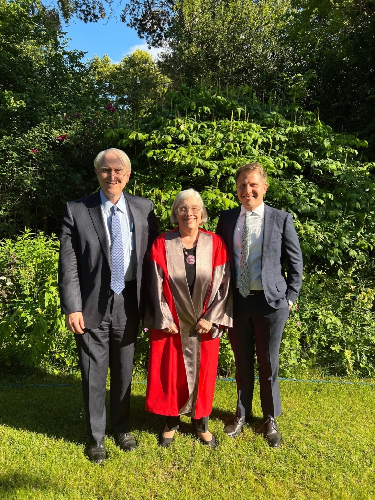 TS at Oxford Hon Degree with husband Bill and son Michael TS at Oxford Hon Degree with husband Bill and son Michael